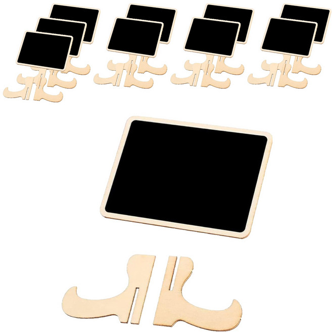 Smogle 迷你留言板名牌黑板 + 支架 2p 基本款 10件組, 塑膠