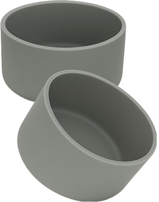 바른리빙 소음방지 텀블러 실리콘 커버 보호개, 회색, 2개