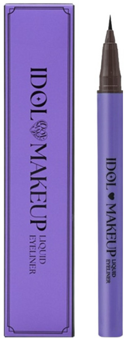 피비에스코리아 아이돌메이크업 리퀴드 아이라이너 0.8ml, 02다크브라운, 1개