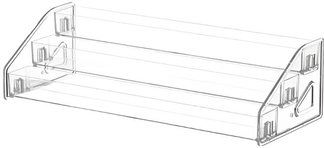 담다원 계단식 피규어 아크릴 진열대 3단, 투명, 1개