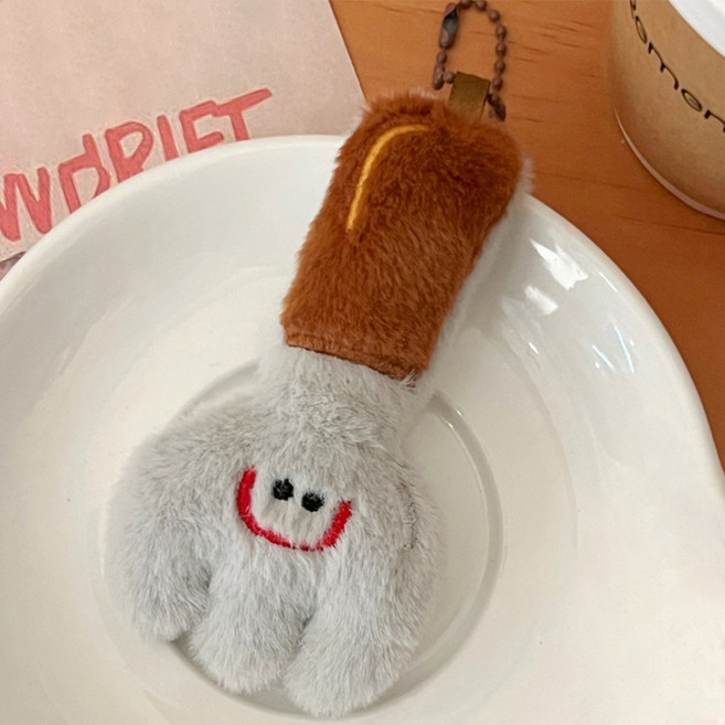 순잠 창의적인 베이커리 시리즈 카피바라 키링 인형, 8.3cm, 포크, 1개