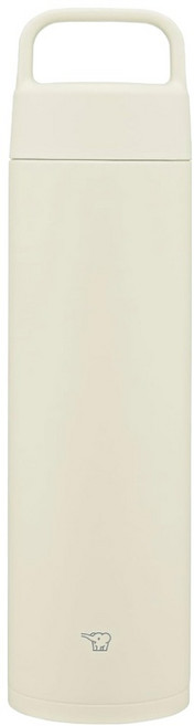 ZOJIRUSHI 象印 不鏽鋼一體式中栓吊環真空保溫杯, 米白色, 1個, 650ml
