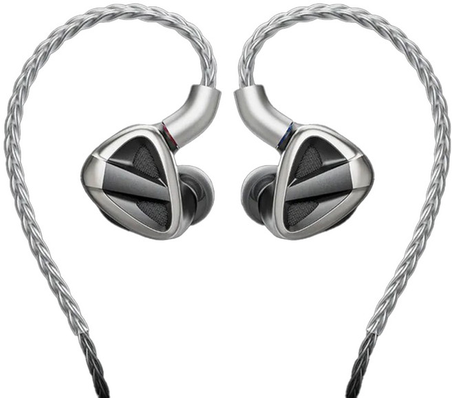FIIO 飛傲 兩圈六鐵八單元MMCX單晶純銀可換線耳機, FH19, 黑色