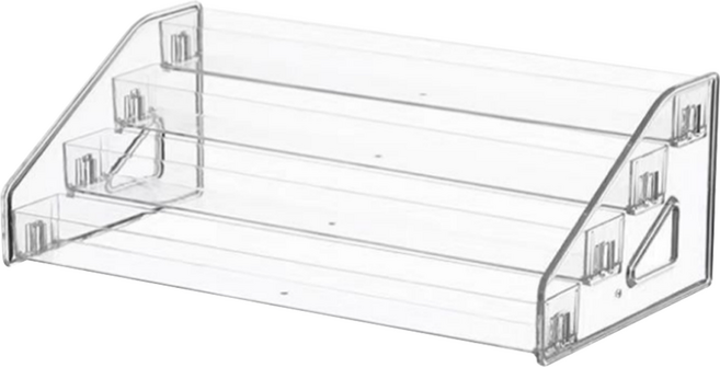담다원 계단식 피규어 아크릴 진열대 4단, 투명, 1개