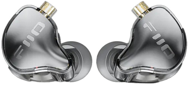 FIIO 飛傲 單動圈CIEM可換線耳機, 黑透色, JD10