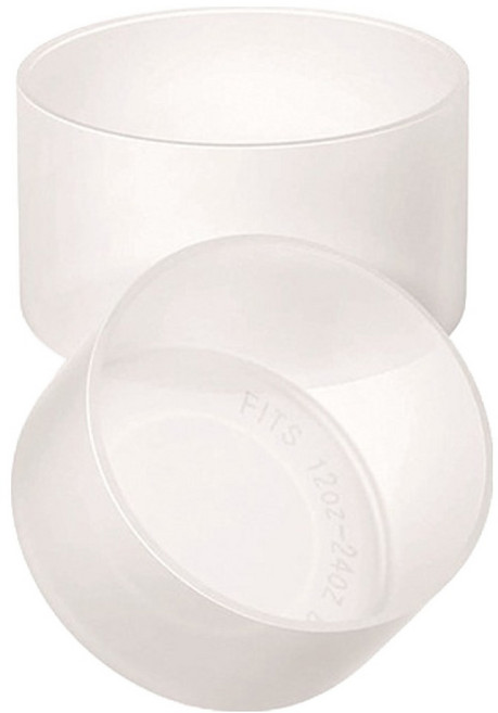 바른리빙 소음방지 텀블러 실리콘 커버 보호개, 투명, 2개
