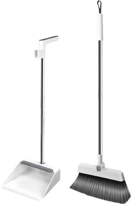 小麥購物 四合一站立式掃把組 C609 808g, 1組, 黑白色