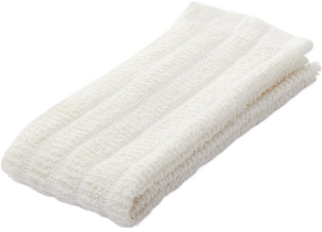 MUJI 無印良品 蠶絲混絨毛浴巾, 米白色, 1入, 1條