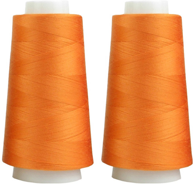 유니크 프리미엄 OWL 코아사 45수 2합 실, 13 오렌지, 2개