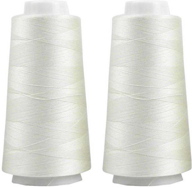 유니크 프리미엄 OWL 코아사 45수 2합 실, 2 아이보리, 2개