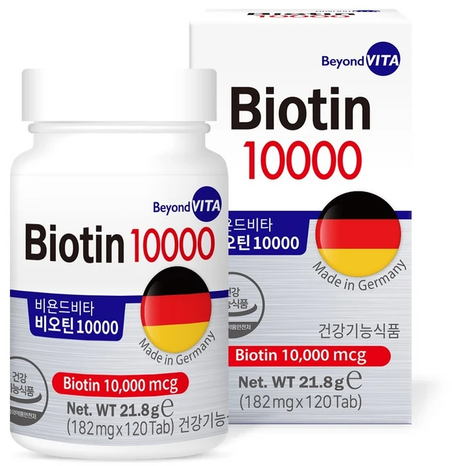 비욘드비타 비오틴 10000mcg, 120정, 1개 - 쿠팡