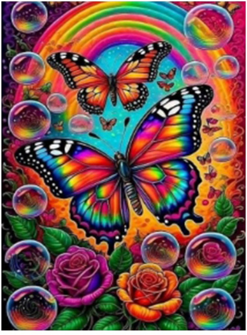 탑피아 알록달록 DIY보석십자수 20 x 30 cm, DAIK-1796, 1개