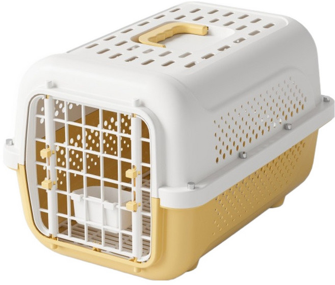 레드퍼피 반려동물 파운드 켄넬, 파스텔옐로우, 1개