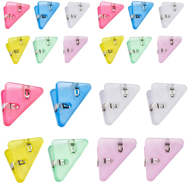 나홈 반투명 파스텔 삼각 집게 랜덤발송, 20개