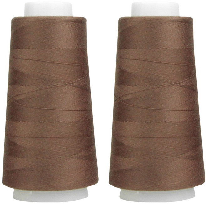 유니크 프리미엄 OWL 코아사 45수 2합 실, 34 브라운, 2개