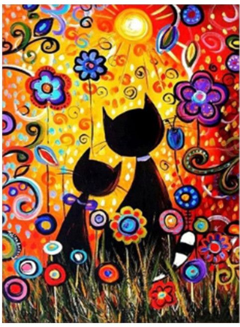 탑피아 알록달록 DIY보석십자수 20 x 30 cm, DAIK-1786, 1개