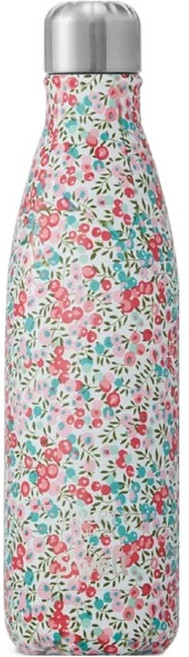 S'well 美國運動時尚不鏽鋼保冷 保溫瓶 Liberty Fabrics S'well Wiltshire 17oz, 1個, 500ml, 紅色碎花