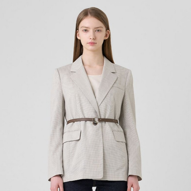 케네스레이디 여성용 브로딘 벨티드 자켓