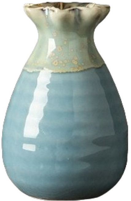 사인포스트 도자기 인테리어 화병 방울, 베이지 + 파스텔블루