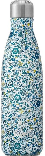 S'well 美國運動時尚不鏽鋼保冷 保溫瓶 Liberty Fabrics S'well Katie And Millie 17oz, 1個, 500ml, 藍色碎花