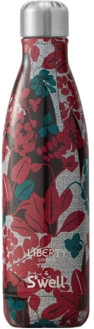 S'well 美國運動時尚不鏽鋼保冷 保溫瓶 Liberty Fabrics S'well Marina 17oz, 1個, 500ml, 紅色印花