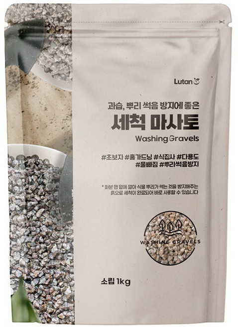 루땅 세척 마사토 소립, 1kg, 1개
