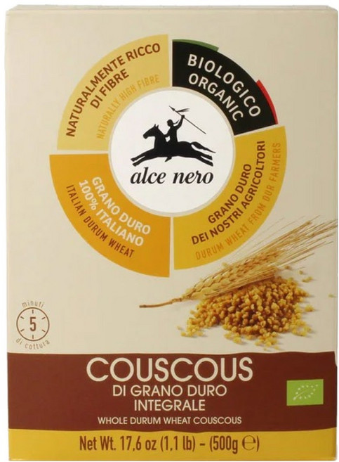 알치네로 유기농 통밀 파스타 쿠스쿠스, 500g, 1개