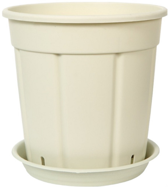 小麥購物 透氣控根花盆組 160型 L512, 1組, 白色