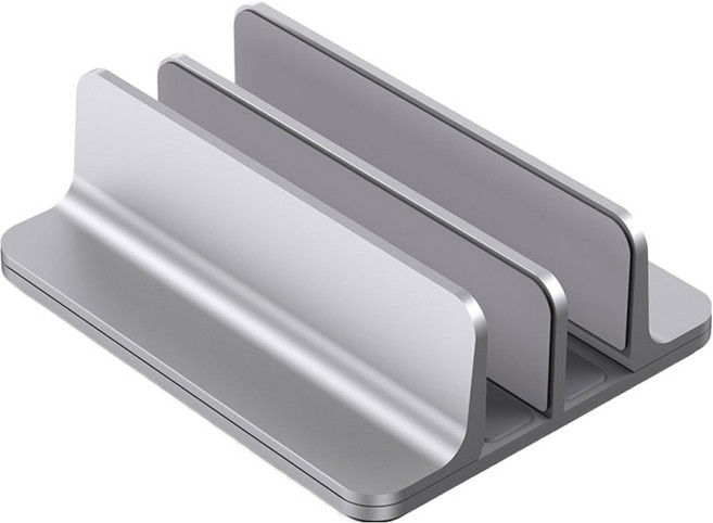 小麥購物 鋁合金筆電立架 雙槽 L713, 銀色, 2層