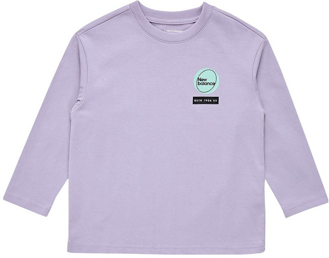 뉴발란스키즈 아동용 S 레터 긴팔 티셔츠