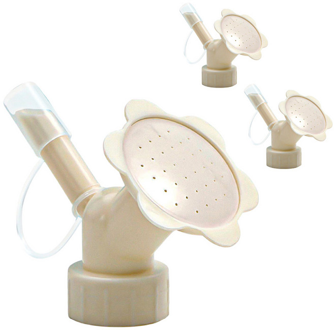 小麥購物 保特瓶蓋澆花水器 L528, 米色, 3個