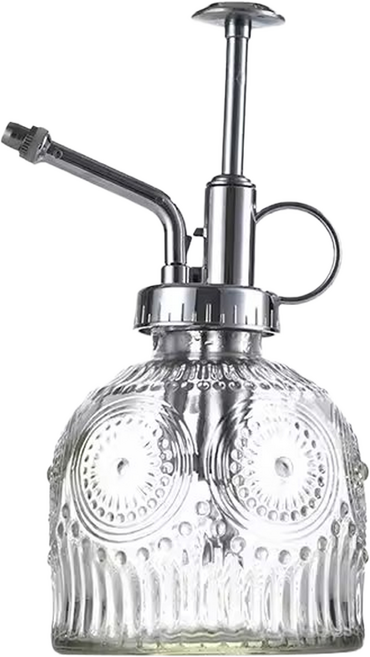 픽앤홈 귀여운 엔틱분무기 실버 손잡이, 투명, 1개