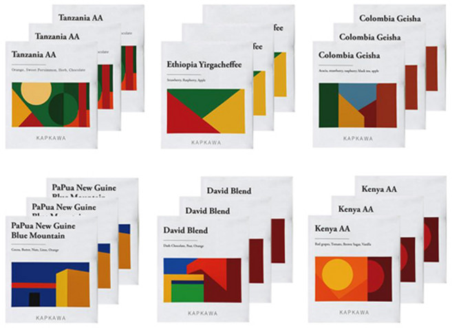 캅카와 버라이어티 커피백 6종 x 3p 세트 180g, 1세트