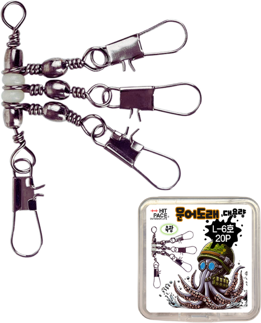 히트페이스 대용량 문어도래, 20개입, 1개