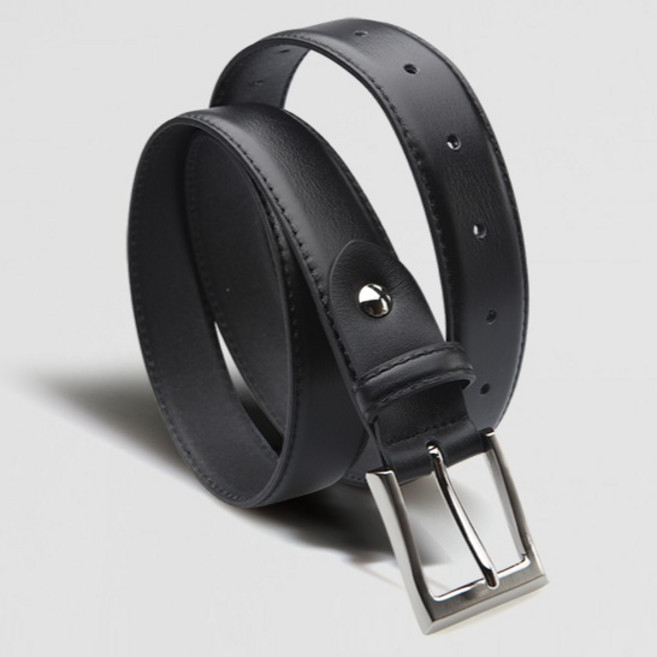 VONIN 이태리소가죽 30미리 로듐비조 볼륨벨트 NT069BK
