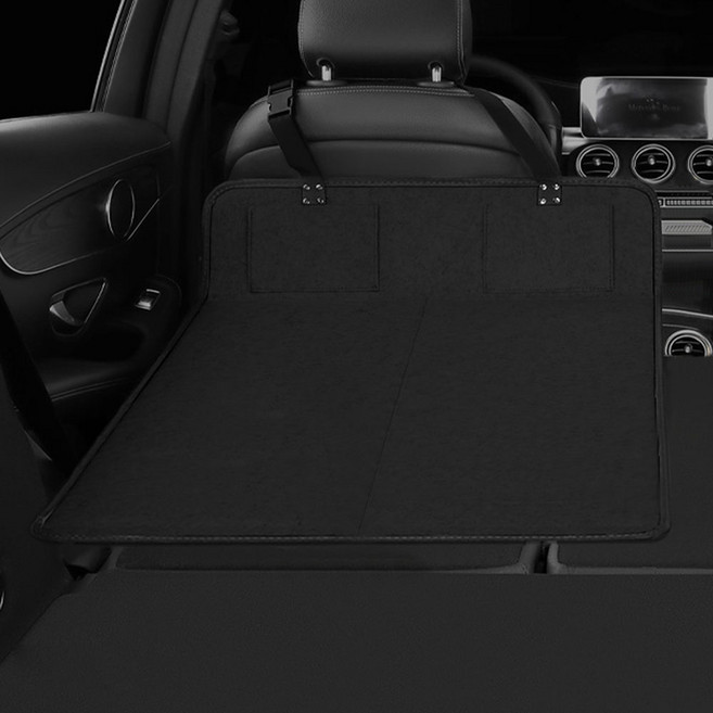 크로니클 차량용 뒷좌석 평탄화 캠핑 접이식 수납 매트 2포인트 M, 블랙, 컨텐츠 참조