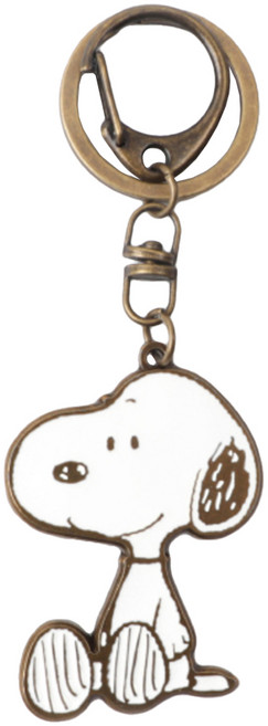 norns Peanuts 史努比金屬鑰匙圈, 坐著 白色, 1個