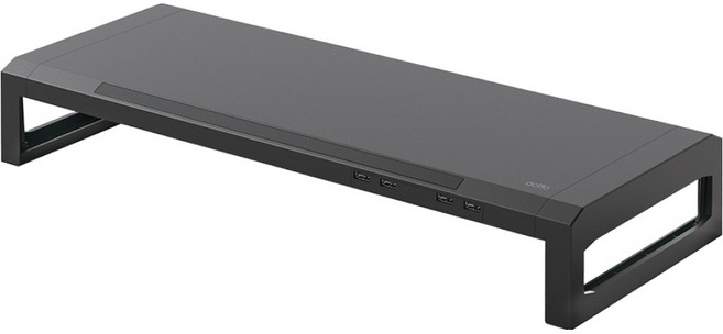 엑토 USB 4포트 허브 탑재 모니터 스탠드 거치대 받침대 LDS-12, 블랙, 1개