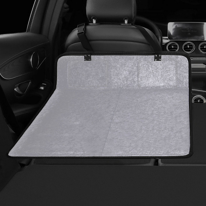 크로니클 차량용 뒷좌석 평탄화 캠핑 접이식 수납 매트 2포인트 M, 그레이, 컨텐츠 참조