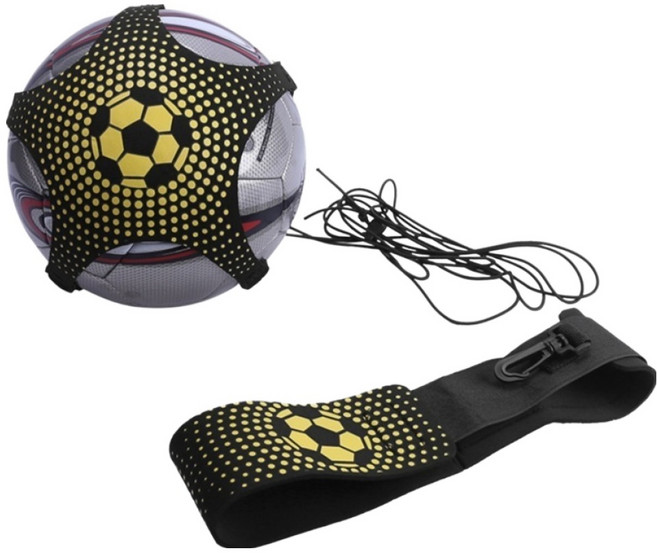 파보라보 5중지지 업그레이드 축구 리턴볼 트레이닝벨트 세트, 옐로우, 1세트