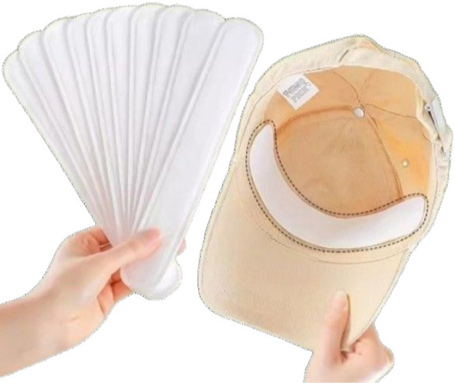 요모픽 셔츠 모자 얼룩방지 땀흡수 캡가드, 화이트, 50개