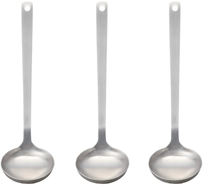 MUJI 無印良品 不鏽鋼湯杓, 鐵灰色, 3支