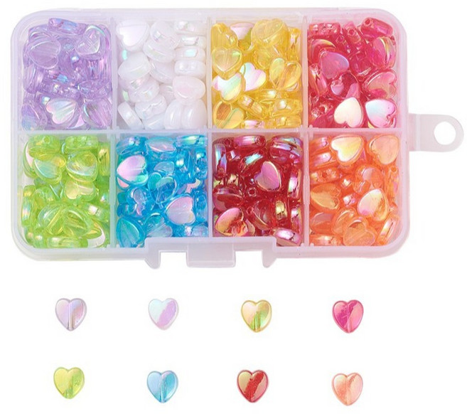 픽앤홈 비즈 팔찌 만들기 키트 오로라하트 320p, 8종, 1세트