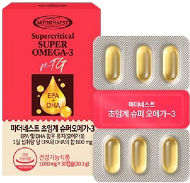 마더네스트 초임계 슈퍼 오메가 3, 1개, 30정