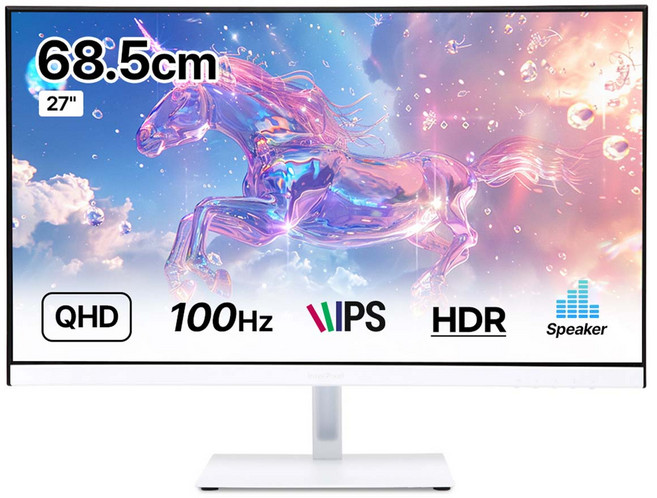 인터픽셀 QHD IPS 컴퓨터 모니터 화이트 100Hz, 68.5cm, IPQ2726(무결점)