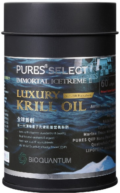 PURES 純萃生技 南極冰鑽磷蝦油, 60顆, 1盒
