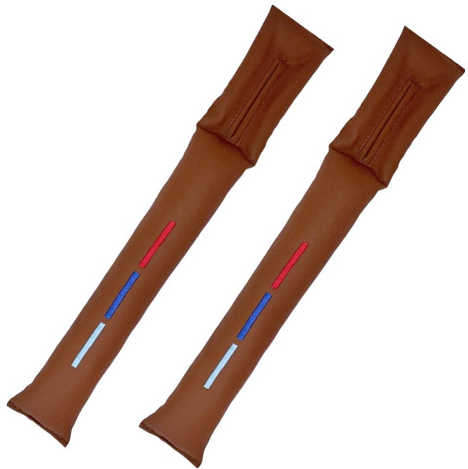 SOTT 자동차 시트 틈새쿠션, 2개, 브라운 + 레드스카이