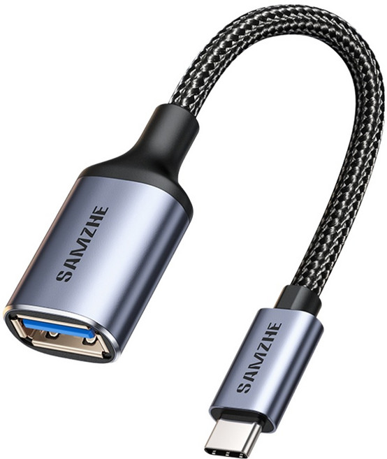 SAMZHE USB3.2 Gen1 C타입-USB3.0 OTG 젠더 케이블, 혼합색상, 1개, 15cm