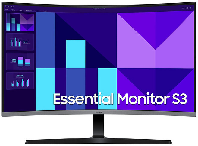 SAMSUNG 三星 FHD S3 曲面電腦螢幕 VA/100Hz/1500R, S32D392GAC, 32吋