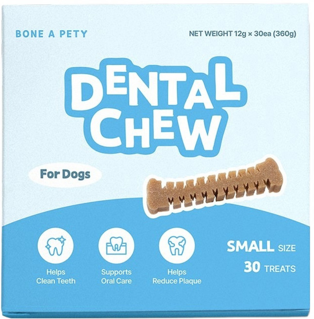 본아페티 강아지 덴탈츄 치석 치태 제거용 락토페린 개껌 30p, 기호성 높음, 360g, 1개